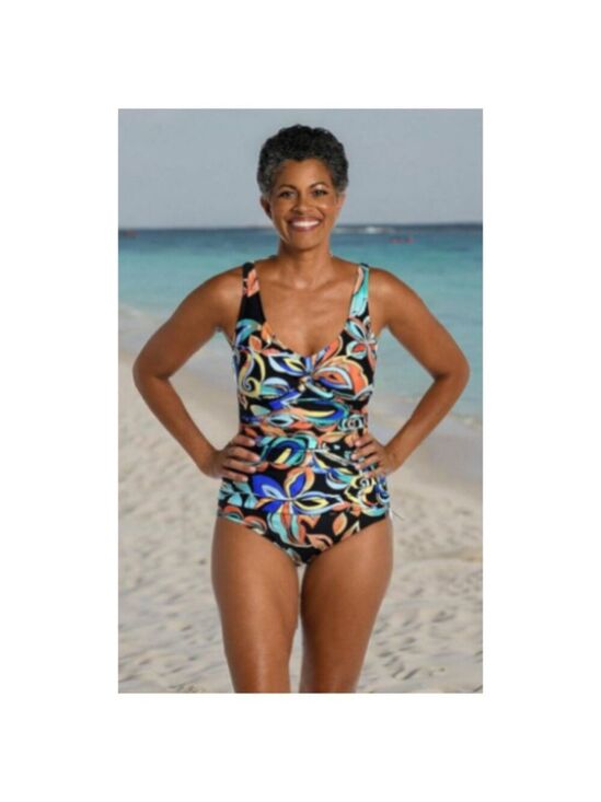Maxine Of Hollywood Other - **Maxine Of Hollywood** Women's V-Neck Twist Front Shirred One Piece Swimsuit
